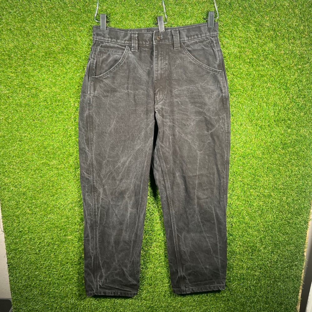 Vans x Atiba Loose Fit Carpenter Pants Mens 31 Black Washed Denim Workwear